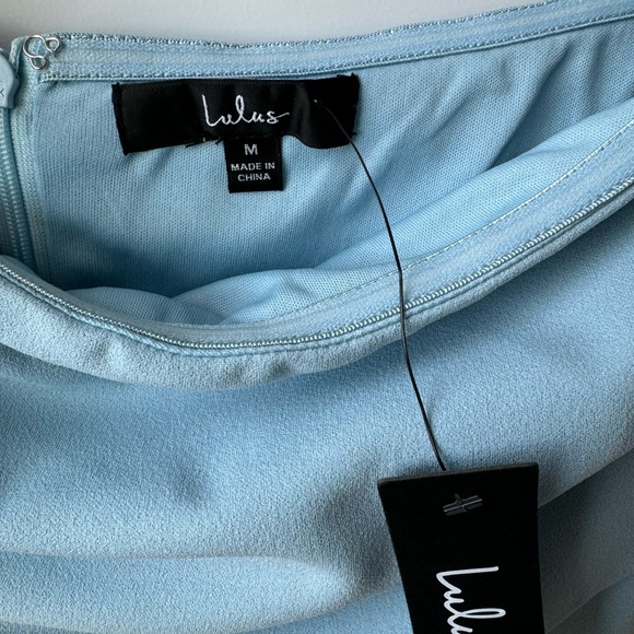 NWT Lulus Light Blue Midi Dress - Picture 6 of 7